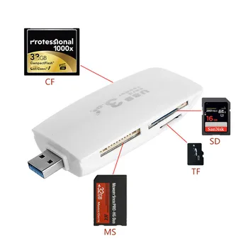 Usb 3.0 multi 4-în-1 cititor de card de memorie cu adaptor pentru SD / TF CF MS micro SD calculator pc accesorii