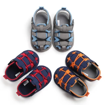 3 Culori de Vara Baieti Moda Respirabil Anti-Alunecare de Culoare Mixt, Pantofi Casual, Sandale Copilul Moale cu Talpi Pentru 0-18 Băieți