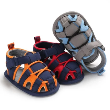 3 Culori de Vara Baieti Moda Respirabil Anti-Alunecare de Culoare Mixt, Pantofi Casual, Sandale Copilul Moale cu Talpi Pentru 0-18 Băieți