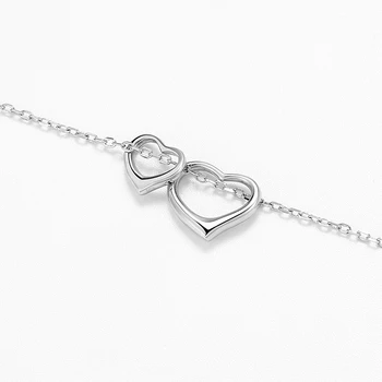 Rafinat dragoste colier inima Firului de Argint 925 Link-ul Lanț Colier Pentru femei Bijuterii Pandantiv Lanț Moda Cadou 2020