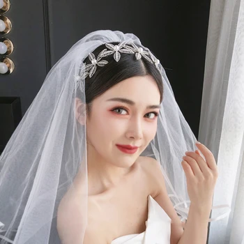 HIMSTORY Nou Retro Mireasa de Susținere coreean de Flori Rochie de Mireasa Hairband Petrecere de Onoare Accesorii de Par