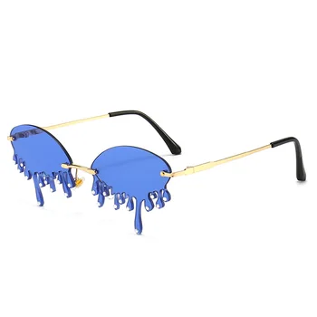 Emosnia Moda fără ramă de ochelari de Soare Femei 2020 Epocă Lacrimi de Diamant Steampunk ochelari de Soare Barbati Fara rama Punk Ochelari Nuante UV400