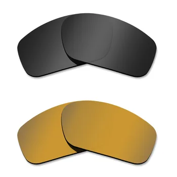 Glintbay 2 Perechi de ochelari de Soare Polarizat Lentile de Înlocuire pentru Oakley Straightlink Stealth Negru și Bronz Aur