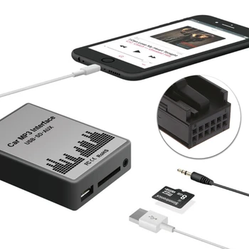 Noul USB SD AUX Masina Muzică MP3, Schimbător de CD-uri Audio Adapte Pentru Peugeot 307 407 Citroen C4 C5 RD4 12PIN Interfata CD-ul de Calitate, Acces Auto