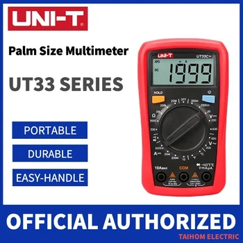 UNITATEA de Palmier de Dimensiuni Multimetru Rezistenta Măsură LCD AC DC 2mF Capacitate NCV Tester de Fundal UT33A+ /UT33B+ /UT33C+ /UT33D+