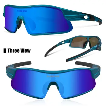 Queshark 2021 Nou Design Polarizat ochelari de Soare Sport Pentru Barbati Femei Ciclism Funcționare Pescuit de Conducere Golf 4 HD, Lentile Interschimbabile