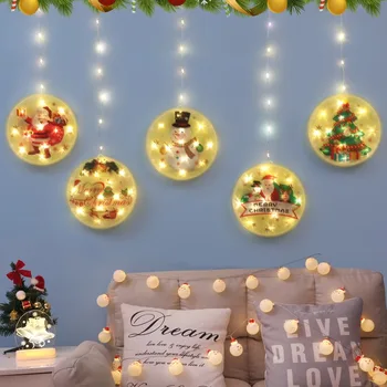 Decoratiuni de craciun pentru casa navidad lumini de basm în aer liber luces Șir led lumina Mos Craciun Pentru Petrecerea de Craciun USB cortina