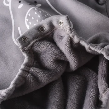 Iarna 2019 Pentru Sugari Baby Boy Fete Cald Salopetă Urs Imprimat Cu Maneci Lungi Capac Uniformă Haine Copil Pălărie Haine Copii Baieti Salopete