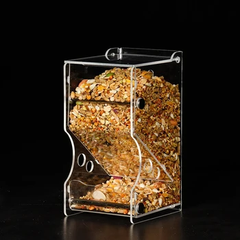 Hamster Iepure Distribuitor produse Alimentare Alimentator de Plastic Clar Automată Pet Feeder pentru Hamster, cobai Bol Alimentar-Un Container