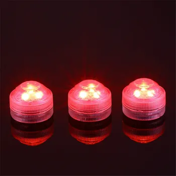 10 buc/Lot CONDUS Submersibile Vaza Tealight Baterii Mini LED Pentru Decor de Crăciun Consumabile