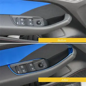 Auto styling Lift de sticla panou comutator Intern sequin chrome oțel inoxidabil pentru Audi A3 2013-2017 hatchback sedan accesorii auto