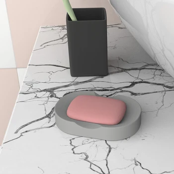 Ciment săpun titularul mucegai silicon Ovale tava de săpun în baie de beton mobilier consumabile matrite de silicon