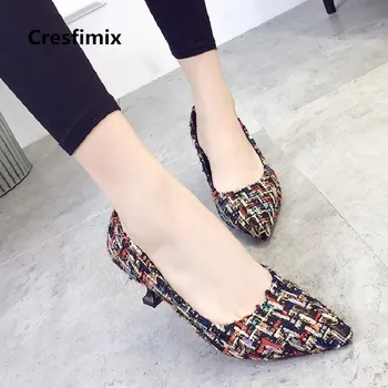 Cresfimix tacones altos de moda pentru femei dulce confortabil primăvară & vară spike pantofi cu toc doamna drăguț pantofi cu toc a2958