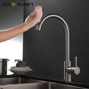 New Sosire Plumb Oțel Inoxidabil SUS304 Atingeți Robinet de Bucătărie Control Tactil Sensibil Robinet Mixer Robinet de Bucătărie Touch