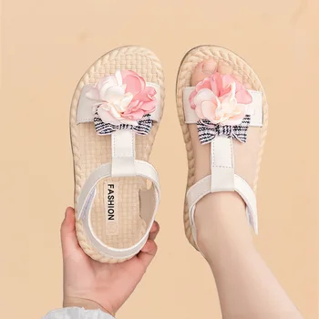 Flori Sandale pentru Copii Prințesă Adolescentă Pantofi de Vară pentru Copii Sandale Fete Școală Pantofi pentru Copii Pantofi de Plaja Zapatos Para Nena