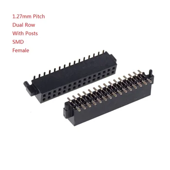 100 buc BTB 1,27 mm 2x15 P 30 pin PCB Antet Pini de sex Masculin / de sex Feminin SMD Cu Post Bord pentru a Conectorul de pe Placa Direct SMT Poziția Peg