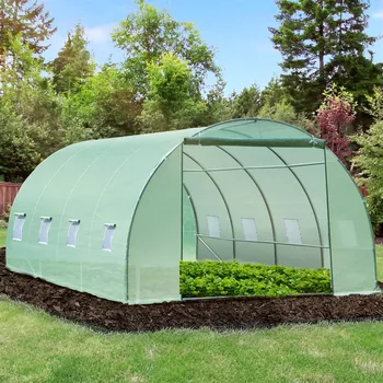 Outsunny Invernadero caseta 600 x 300 x 200 cm para jardin y terraza cultivo de plantas y semillas