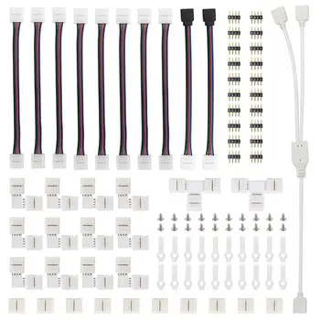 LED Conector Pentru conectarea colț în unghi drept 5050 4-pin Benzi cu LED-uri Kit cu Conector în Formă de T L-Conectori în Formă de Benzi