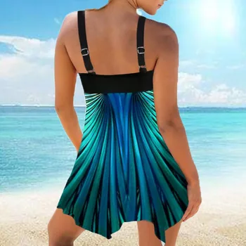 2020 Dungi Tankini Plus Dimensiune 8XL Femei Două Bucăți Bandaj Trikini Costume de baie Push Up costume de Baie cu pantaloni Scurti Vintage sex Feminin