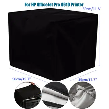 50x45x30cm Negru Capac de Praf Pânză pentru HP Office Jet Pro 8610 Printer Lavabil Pânză Impermeabilă Fibre de Poliester Negru