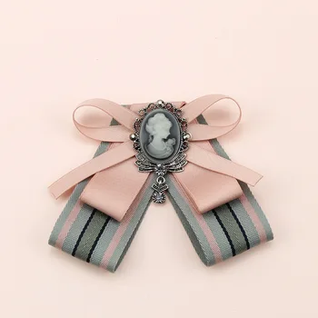 Coreea Papion Bowknot Panglică Broșă Pin de Frumusete Cap Cravată Guler de Camasa Ace și Broșe pentru Femei Bijuterii Accesorii