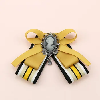 Coreea Papion Bowknot Panglică Broșă Pin de Frumusete Cap Cravată Guler de Camasa Ace și Broșe pentru Femei Bijuterii Accesorii