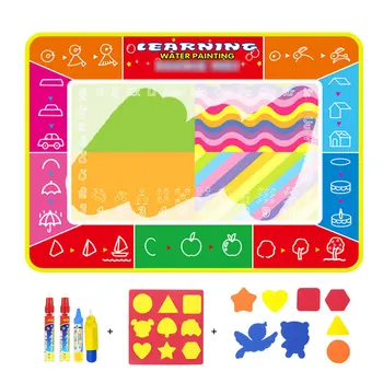 120*90cm Apa Magie Desen Bord Si 4 creioane & 1 Timbre Set Doodle Pictura Mat Jucarii Educative pentru Copii