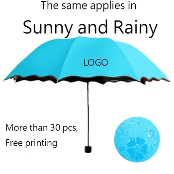 Umbrela floare cu apă Ondulat partea parasolar umbrela Anti-UV de Protecție logo-ul de imprimare de publicitate tous femeie cu umbrelă de soare