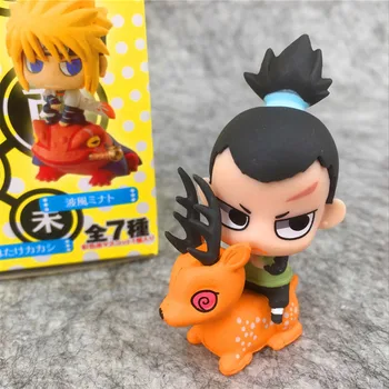 6CM 6Pcs Drăguț-Naruto Figura Papusa Orb Cutie Jucarii Copii Sasuke Gaara Kakashi Animal Fată Cadou Surpriza