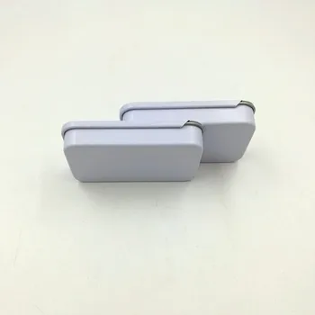 Dimensiune:80x50x15mm alb alunecare cutie de tablă menta cutie de ambalare produse alimentare containere mici de metal caz