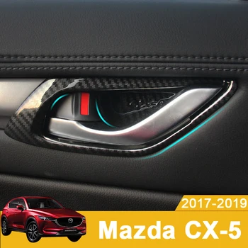 Fibra de Carbon de Styling Auto Interior Usa Maner Castron Capac Capitonaj Protector Autocolant Pentru Mazda CX-5 CX5 CX 5 2017 2018 2019 Accesorii