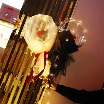 Artificiale Veșnică a Crescut de Lumină Led frumoasa si ia In Balon Acoperi Crăciun Decor Acasă de Ziua Îndrăgostiților Cadou de Anul Nou #CN