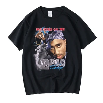 2Pac Tupac Amaru Shakur Makaveli Raper Moda Femei/Bărbați Alb T-shirt Estetice Grafic Unisex tricouri Tumblr Imprimat Tricouri
