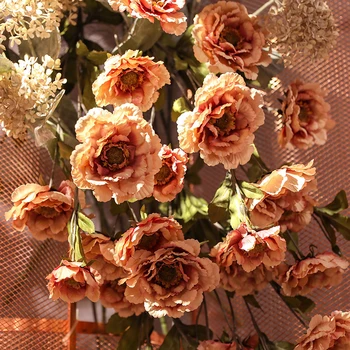 Noi Bujor Pânză de Mătase de Simulare de Flori de Nunta de Decorare DIY Ghirlanda Decor Cadou Casa de Meserii a Planta Flori Artificiale QDRR