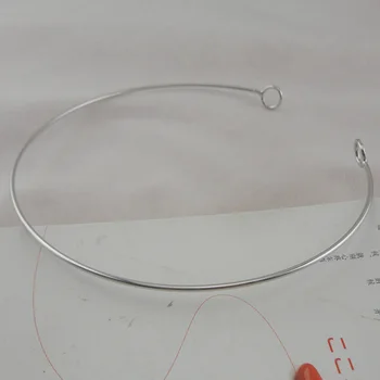 10BUC 2mm Singură Sârmă de Metal cu Bandă de susținere cu 10mm cercuri pentru DIY Mireasa headpieces Păr Cercuri de Aur, Argint