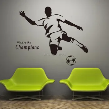 Fotbal Autocolant Perete jucător de Fotbal Decal Sport Decor Mural pentru Baieti Decor Camera pentru Copii