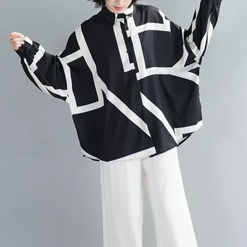 2020 Vara Noi Femei Plus Dimensiune Bluza Batwing Lenjerie de pat Tricou Supradimensionat coreean Dungi Birou Doamnă Topuri Tunica Cardigan 4XL 5XL 6XL