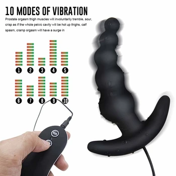 Anale, Prostata Pentru Masaj 10 Vibratoare Modul De Silicon Reîncărcabilă Vibratoare Margele Jucării Pentru Bărbați Și Femei Telecomanda Jucarii Sexuale