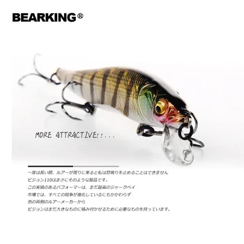 Bearking Bk17-W1 Wobbler Minnow 11cm 14g 1 BUC Momeală de Pescuit la 1,5 m Adâncime Adâncime de Scufundări Greu Momeala Limbă Lungă Minnow de suspendare Atrage