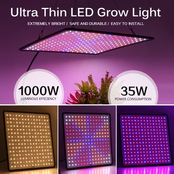 1000W LED-uri Cresc Light Panou Full Spectrum Fito Lampa AC85-240V UE/SUA Plug Pentru Interior Crească Cort Creșterea Plantelor Lumina