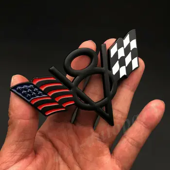 3D Metal statele UNITE ale americii de Pavilion American V8 de Mașini de Epocă, Emblema Portbagaj Insigna Decal Autocolant