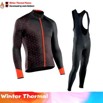 CCR CER de Iarnă, Ciclism Îmbrăcăminte Barbat Maneca Lunga Jersey Set Thermal Fleece Maillot Ciclismo Biciclete Rutier Ține de Cald Echitatie Plin Zipp