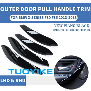 4BUC/Set LHD RHD Negru-Pian Auto Interior Ușa Trageți Mânerul Exterior Capac de Protecție Pentru BMW F30 F80 F31 F32 F33 F35 M3 M4 13-2018