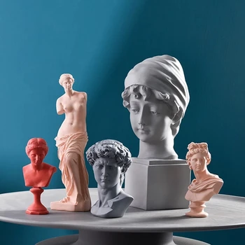 Nordic Venus Statuie Rășină-Gips Cap Sculptura David Apollo Portret Acasă Decorare Accesorii