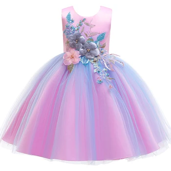 Copilul Fete Flori Dantelă Rochie Pentru Copii Rochie De Bal Elegant Petrecere Rochii Tutu Crăciun Vestidos Costum De Printesa Pentru Copii De Îmbrăcăminte