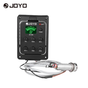 JOYO JE-306 EQ 5 benzi Egalizator Chitara Acustica Piezo Pickup Preamplificator cu Tuner Sistem cu Display LCD pentru chitara acustica jucători