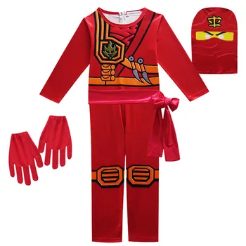 2020 nou Anime LEGO NINJAGO cosplay copil Ninja costum Salopeta Colanti machiaj de Halloween party set costum de Băiat și fată, masca, manusi