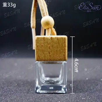 100buc/lot 6ML Populare Transparent Piața Auto Pandantiv Fag Capac de Sticlă de Parfum Agățat Sticla #36895