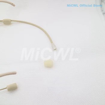 Headworn cu Cască Microfon Shure MiPro Sennheiser Audio-Technica AKG BeltPack Transmițător MiCWL Beta53 Bej Mic