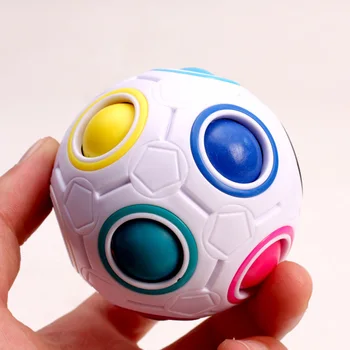Curcubeu Cub minge Puzzle Creative Fotbal Mini Magic Cuburi de Jucărie pentru Adulți Decompresie Anti-Stres pentru Copii de Învățare TY0308